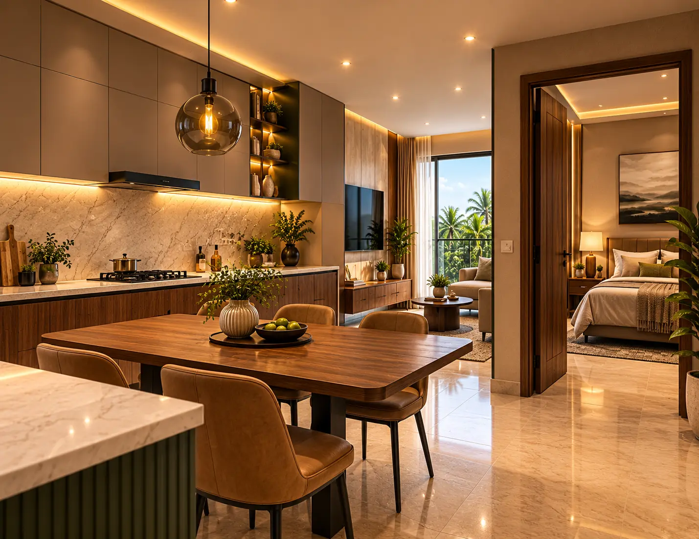 Kitchen and dining