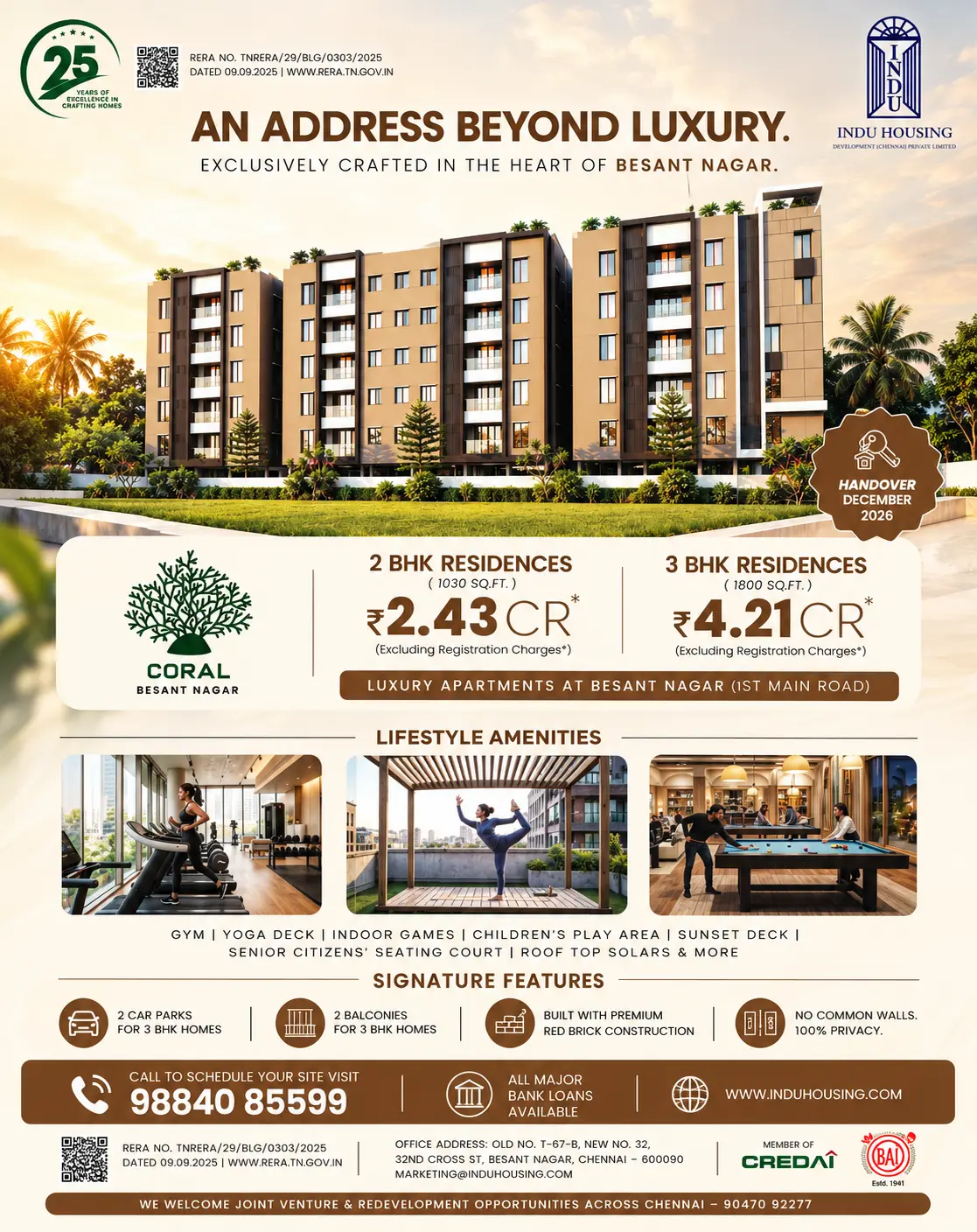 Indu Coral — Prime Living by Elliot’s Beach