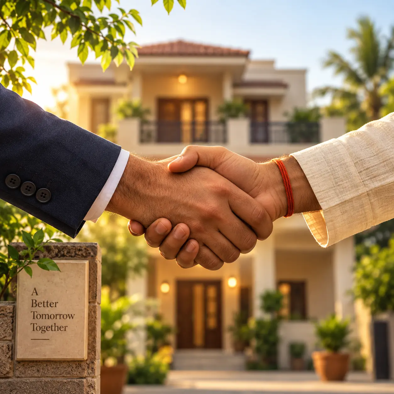 Indu Housing partnership and trust handshake