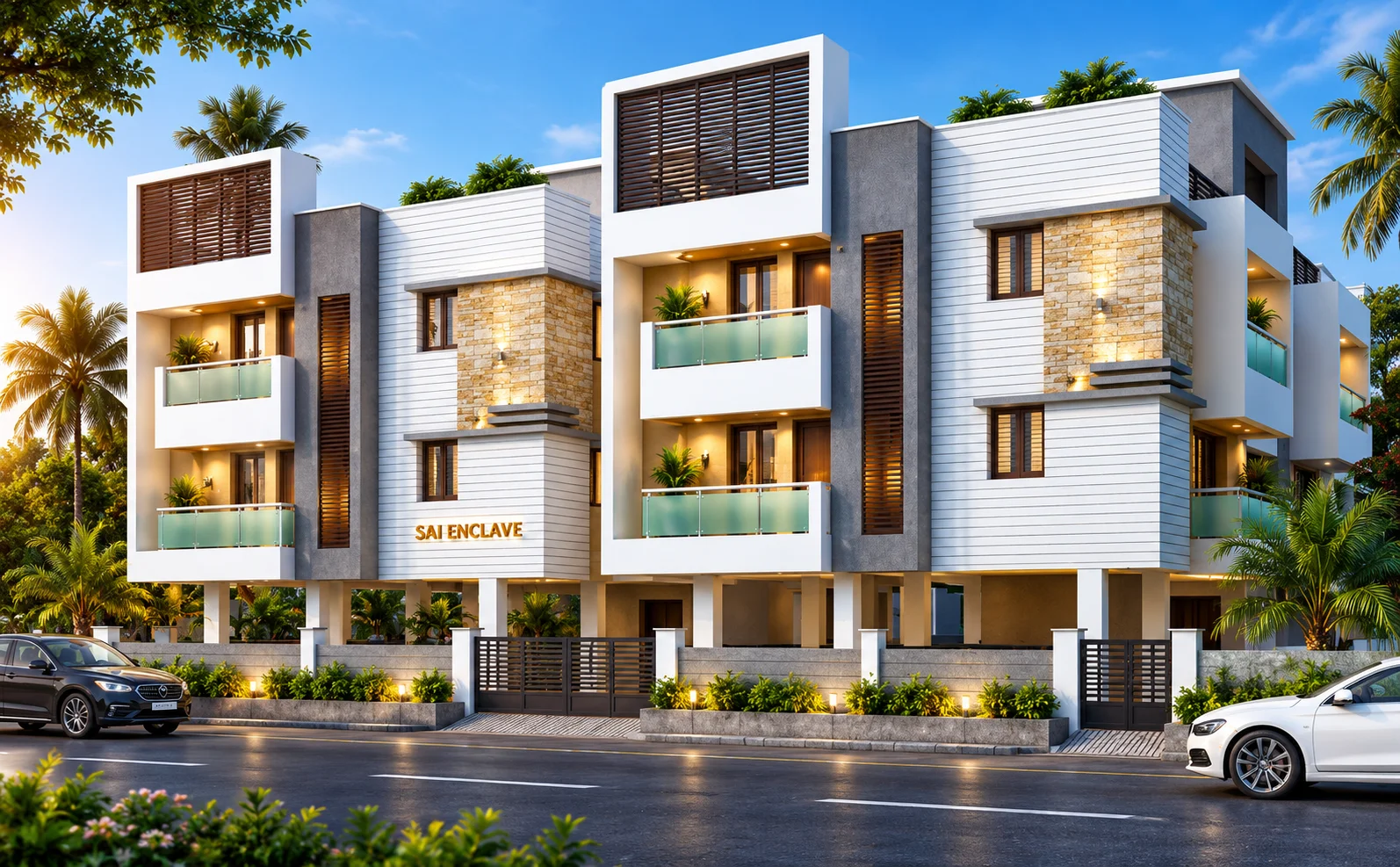 Sai Enclave completed architectural project in Besant Nagar, Chennai